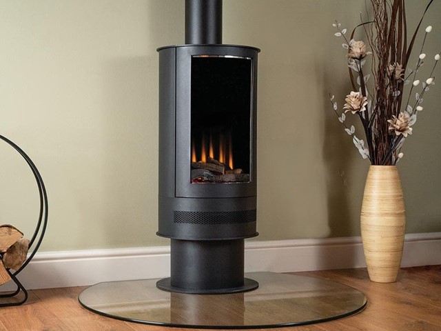 Chimenea eléctrica British Fires estufa Ashurst Barrel